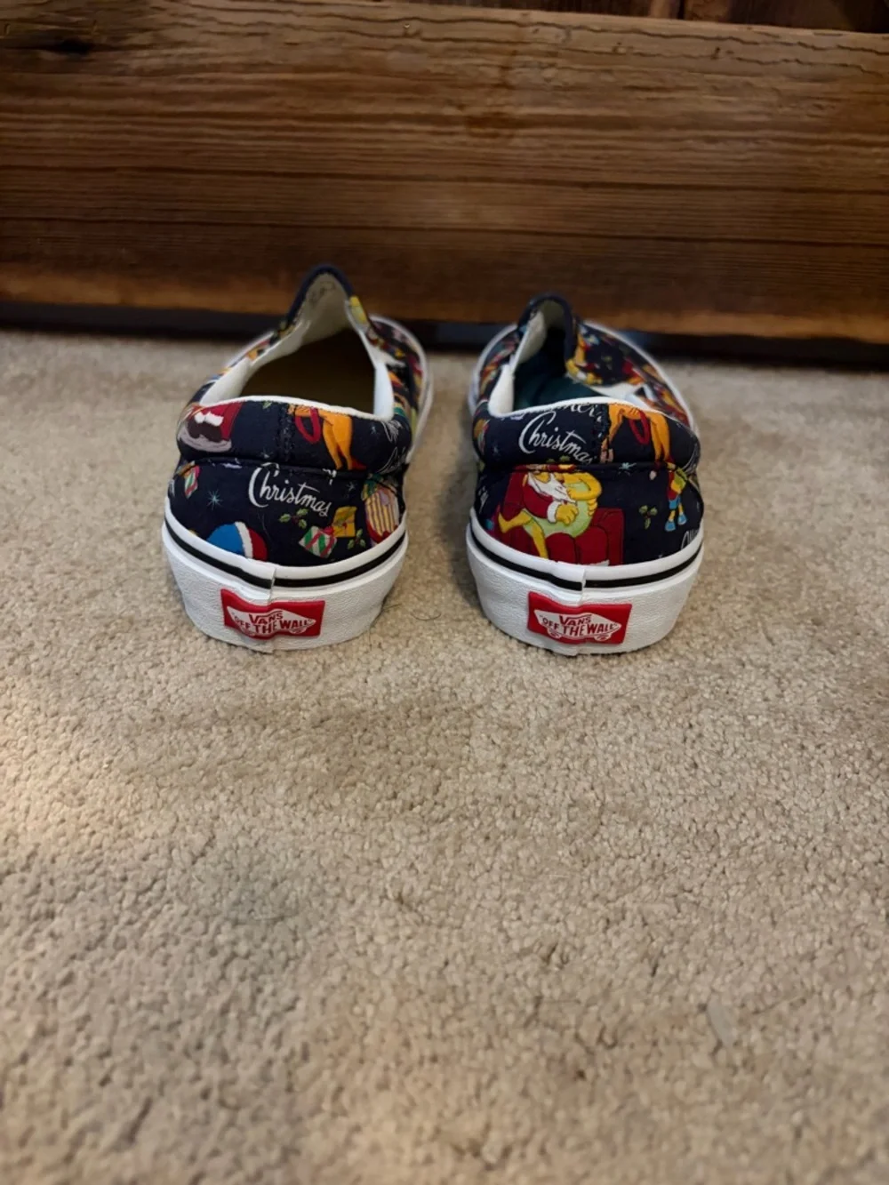 Vans x The Simpsons Christmas Slip-On Sneakers | Holiday Print | Size 7.5 Women - Picture 4 of 7